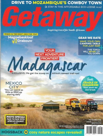 Cover of Getaway Magazine - Volume 28 Number 8 - November 2016