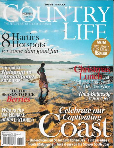 Cover of South African Country Life Magazine - Issue 209 - December 2013