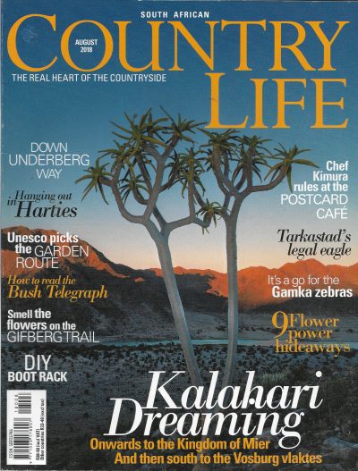 Cover of South African Country Life Magazine - Issue 265 - August 2018
