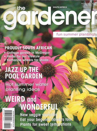 Cover of The Gardener SA Magazine - November 2016