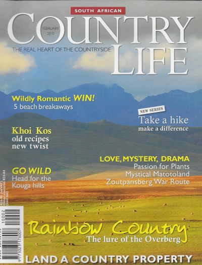 Cover of South African Country Life Magazine - Issue 163 - February 2010