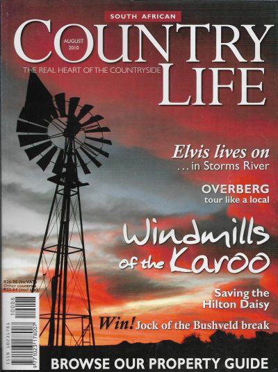 Cover of South African Country Life Magazine - Issue 169 - August 2010
