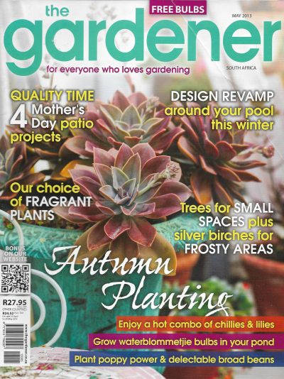 Cover of The Gardener South Africa Magazine - May 2013