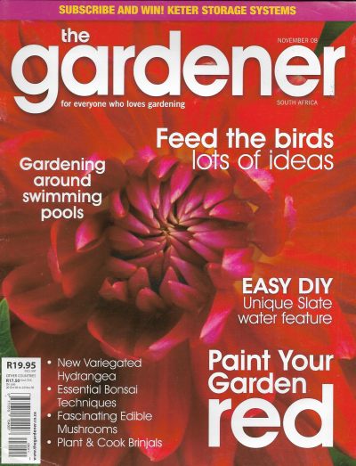 Cover of The Gardener South Africa Magazine - November 2008