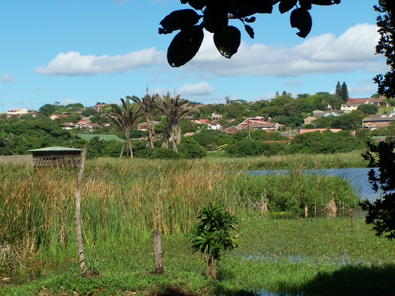Looking across the dam towards the main hide