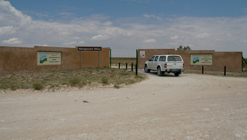 The entrance to Barberspan Nature Reserve